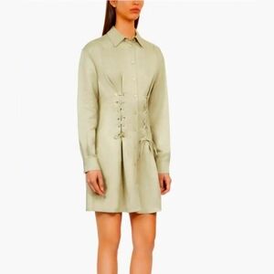 The Kooples - Elegant Green Shirt Dress, Size 0 (US size Small)